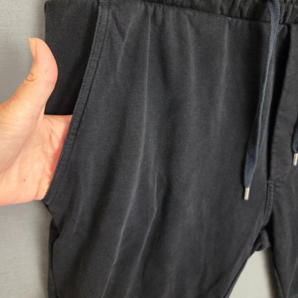 HM Divided Mens XL Black Moto Jogger Pants Ribbed Knee Streetwear Sweatpants